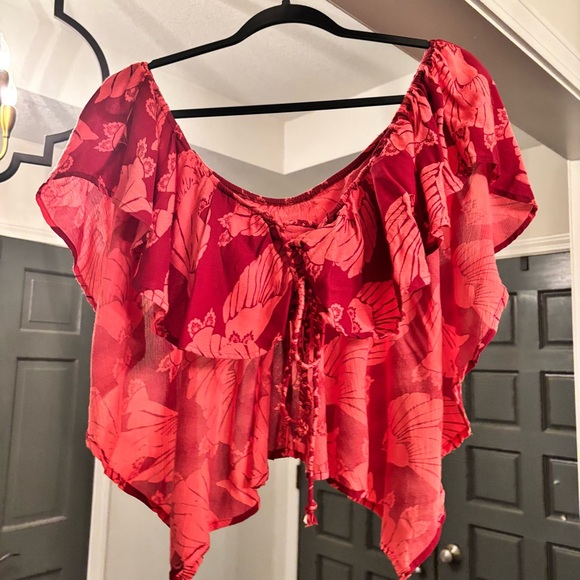 Free People Merpati Off-Shoulder Floral Top | Size S - Picture 3 of 6